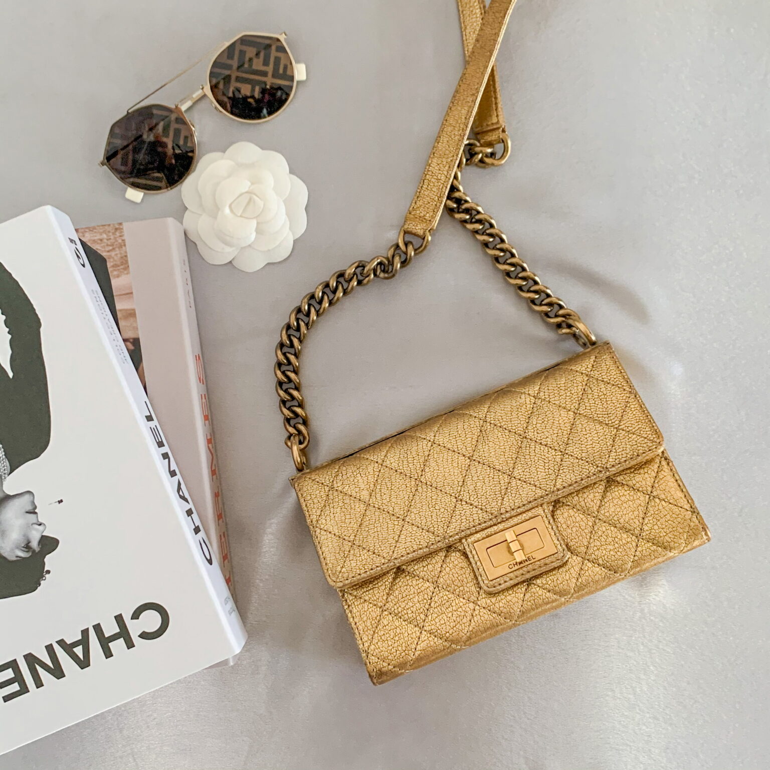 Chanel Trendy CC 8” in Gold RHW - TheBrandnameRental เช่ากระเป๋า